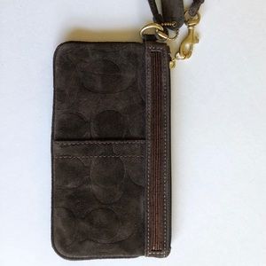 Dark Brown Coach Wristlet